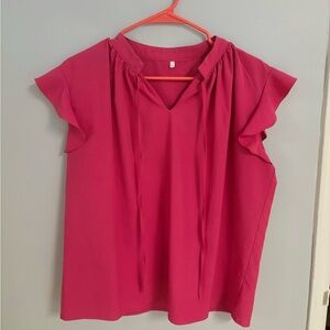 Hot pink blouse